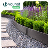 Bordure de jardin PE flexible 10M x 8 CM avec piquets gris