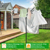 Etendoir a Linge Exterieur Rotatif avec housse de protection et Surface etendage 50m Noir - VOUNOT FR