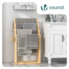 Porte serviettes sur pied en bambou 4 niveaux - VOUNOT FR
