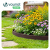 Bordure de jardin plastique flexible 10m avec piquets Marron - VOUNOT FR