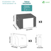 Lot de 7 sac de rangement sous vide Non Tisse XXL gris - VOUNOT FR