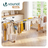 Etendoir a linge telescopique pliable extensible ailes hautes 284x55x122cm metal blanc - VOUNOT FR