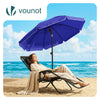 Parasol de jardin 2m avec ancrage sol et sac de transport Bleu - VOUNOT FR