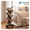 Bibliotheque Arbre etagere a Livres 38x19x113cm Marron Rustique
