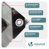 Bâche de Protection en Polyéthylène resistant et impermeable 240g/m² gris et noir 4x8m - VOUNOT FR