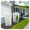 Lot de 2 Voiles d'Hivernage Plante avec Cordon et zipper 60g/m² 120x180cm  Blanc - VOUNOT FR