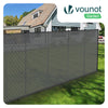 Brise vue occultant en HDPE 90g/m² 1.8x20m avec attaches de fixation gris - VOUNOT FR