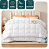 Couette 4 saisons doux 3 en 1 avec rembourrage polyester 500gsm 200x200cm blanc - VOUNOT FR
