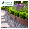 Bordure de jardin PE haute flexible 20M avec piquets marron