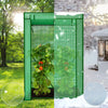 Serre de jardin Serre tomates avec grande porte enroulable bache PE renforcee 135g/m2 100x50x150cm Vert