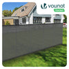 Brise vue occultant en HDPE 90g/m² 1x20m avec attaches de fixation gris - VOUNOT FR