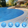 Bache a bulle piscine 120 microns ronde decoupable Ø305cm bleu
