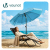 Parasol de jardin 2m avec ancrage sol et sac de transport Turquoise - VOUNOT FR