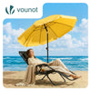 Parasol de jardin 2m avec ancrage sol et sac de transport Jaune - VOUNOT FR