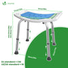 Siege de douche ergonomique a hauteur reglable en Aluminum HDPE bleu - VOUNOT FR