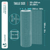 Grillage a maille soude en acier gaine PVC 13mm fil 0.8mm 1x25m vert - VOUNOT FR