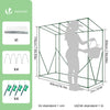 Serre de jardin Serre tomates avec porte et fenetres moustiquaire bache PE renforcee 135g/m2 200x77x170cm Blanc