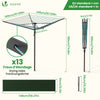 Etendoir a Linge Exterieur Rotatif avec housse de protection et Surface etendage 50m Gris - VOUNOT FR