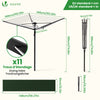 Etendoir a Linge Exterieur Rotatif avec housse de protection et Surface etendage 45m Noir - VOUNOT FR