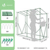 Serre de jardin Serre tomates avec porte et fenetres moustiquaire bache PE renforcee 135g/m2 200x77x170cm Vert