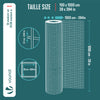 Grillage a maille soude en acier gaine PVC 25mm fil 1mm 1x10m vert - VOUNOT FR