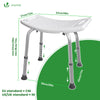 Siege de douche ergonomique a hauteur reglable en Aluminum HDPE blanc - VOUNOT FR