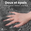 Lot de 2 Tapis de Bain Antidérapant chenille microfibre 60x90cm gris