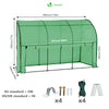 Serre de jardin hivernage murale adossee avec bache PE 300x100x180cm vert