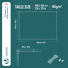 Bâche de Protection en Polyéthylène resistant et impermeable 180g/m² blanche 6x8m - VOUNOT FR