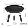 Brasero Exterieur en Metal avec Grille Tisonnier diametre 60cm noir - VOUNOT FR