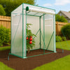 Serre de jardin Serre tomates avec porte et fenetres moustiquaire bache PE renforcee 135g/m2 200x77x170cm Blanc