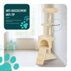 Arbre a chat 112cm multi niveaux Griffoir et niche Beige - VOUNOT FR