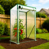 Serre de jardin Serre tomates avec grande porte enroulable bache PE renforcee 135g/m2 100x50x150cm Blanc