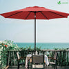 Parasol inclinable 2.70 x 2.40m avec housse de protection rouge