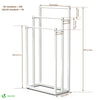 Porte serviettes sur pied autoportant 3 niveaux blanc - VOUNOT FR