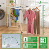 Sechoir a linge etendoir sur pied avec ailes hautes 175x92x106cm Blanc