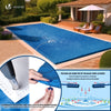 Bache piscine rectangulaire en Polyethylene 160 gr/m2 4x7m Bleue foncé - VOUNOT FR