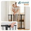 Barriere de securite a pression sans percage Largeur 103-110cm Metal noir - VOUNOT FR