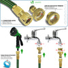 Tuyau d’Arrosage Extensible 15m Renforce avec Accessoires vert - VOUNOT FR