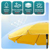Parasol de jardin 2m avec ancrage sol et sac de transport Jaune - VOUNOT FR