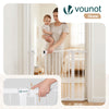 Barriere de securite a pression sans percage Largeur 88-96cm Metal blanc - VOUNOT FR