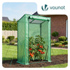 Serre de jardin Serre tomates avec grande porte enroulable bache PE renforcee 135g/m2 100x50x150cm Vert - VOUNOT FR