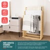 Porte serviettes sur pied en bambou 3 niveaux - VOUNOT FR