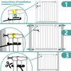 Barriere de Securite porte et escalier 100-108cm blanc pour animaux - VOUNOT FR