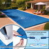 Bache piscine rectangulaire en Polyethylene 160 gr/m2 4x8m Bleue foncé - VOUNOT FR