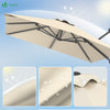 Parasol deporte inclinable Premium carre avec housse protection 3x3m Roma beige - VOUNOT FR