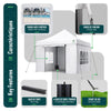 Tonnelle de jardin renforcée 3x3m pliable Barnum avec 4 parois latérales et fenêtres blanc - VOUNOT FR