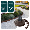 Bordure de jardin plastique flexible 10m avec piquets Marron - VOUNOT FR