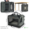 Sac transport pliable chien chat caisse cage portable 82x60x60cm gris - VOUNOT FR