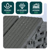 Lot de 11 dalles clipsables exterieures 30x30cm modulaire plastique anthracite - VOUNOT FR